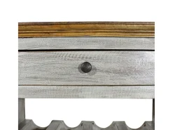 Acessórios De Arrumação|Acessório Vinho E Bar*Garrafeira madeira reciclada maciça 55x23x85 cm PT954208 Castanho