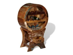 Acessórios De Arrumação|Acessório Vinho E Bar*Garrafeira para 10 garrafas madeira recuperada maciça PT152827 Multicor