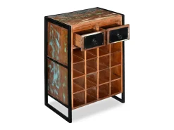 Acessórios De Arrumação|Acessório Vinho E Bar*Garrafeira para 16 garrafas madeira reciclada maciça PT997310 Castanho