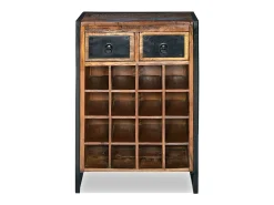 Acessórios De Arrumação|Acessório Vinho E Bar*Garrafeira para 16 garrafas madeira reciclada maciça PT997310 Castanho