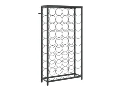 Acessórios De Arrumação|Acessório Vinho E Bar*Garrafeira para 45 garrafas 54x18x100 cm ferro forjado PT340450 Preto