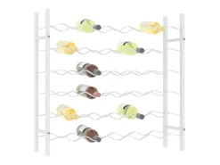 Acessórios De Arrumação|Acessório Vinho E Bar*Garrafeira para 36 garrafas metal PT861794 Branco