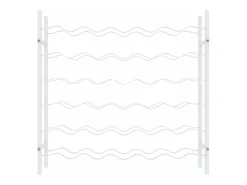 Acessórios De Arrumação|Acessório Vinho E Bar*Garrafeira para 36 garrafas metal PT861794 Branco