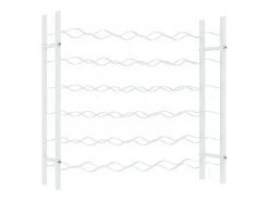 Acessórios De Arrumação|Acessório Vinho E Bar*Garrafeira para 36 garrafas metal PT861794 Branco