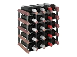 Acessórios De Arrumação|Acessório Vinho E Bar*Garrafeira para 20 garrafas madeira de pinho maciça PT794774 Castanho