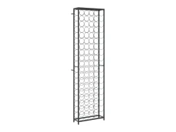 Acessórios De Arrumação|Acessório Vinho E Bar*Garrafeira para 95 garrafas 54x18x200 cm ferro forjado PT832783 Preto