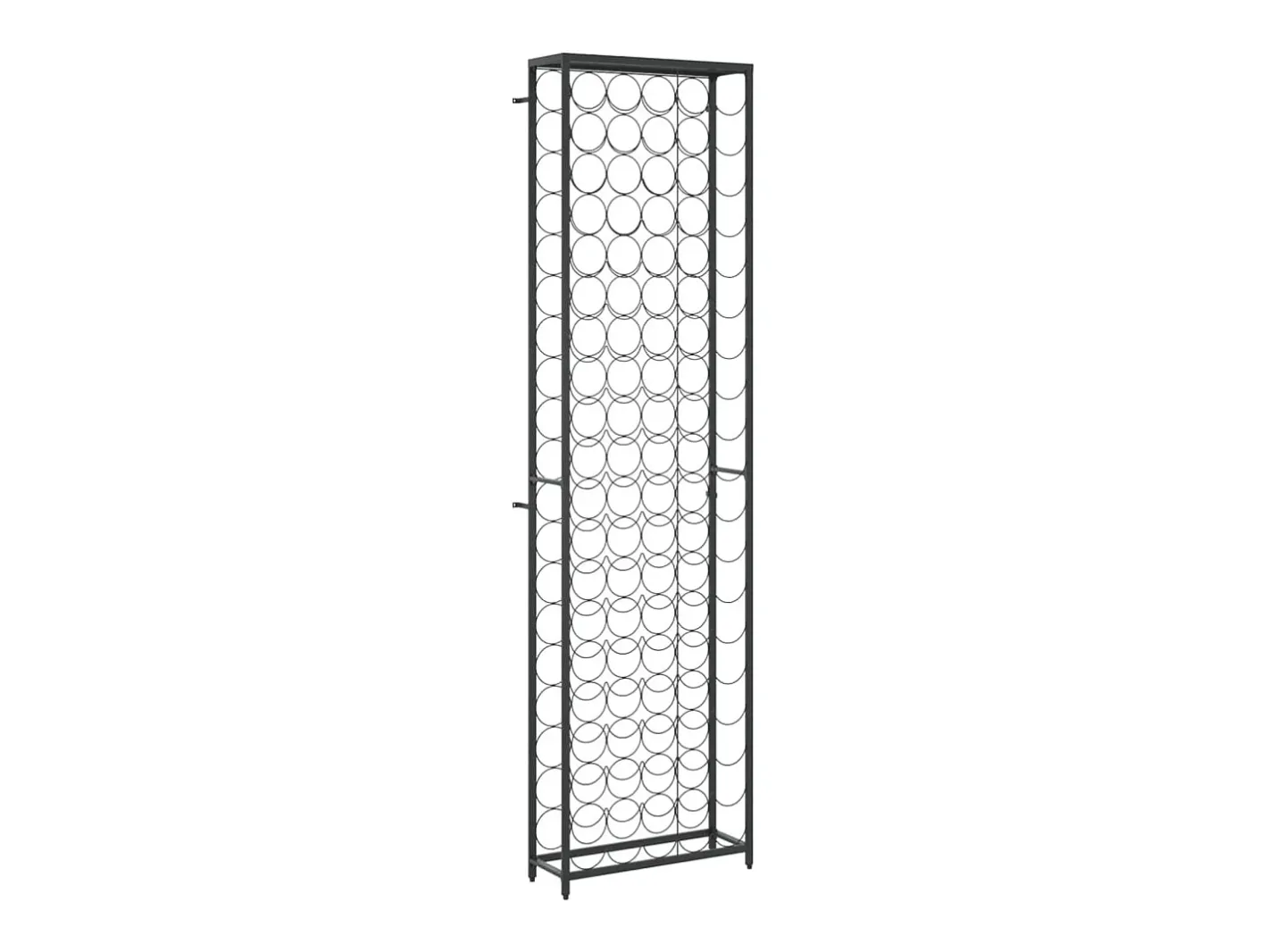 Acessórios De Arrumação|Acessório Vinho E Bar*Garrafeira para 95 garrafas 54x18x200 cm ferro forjado PT832783 Preto