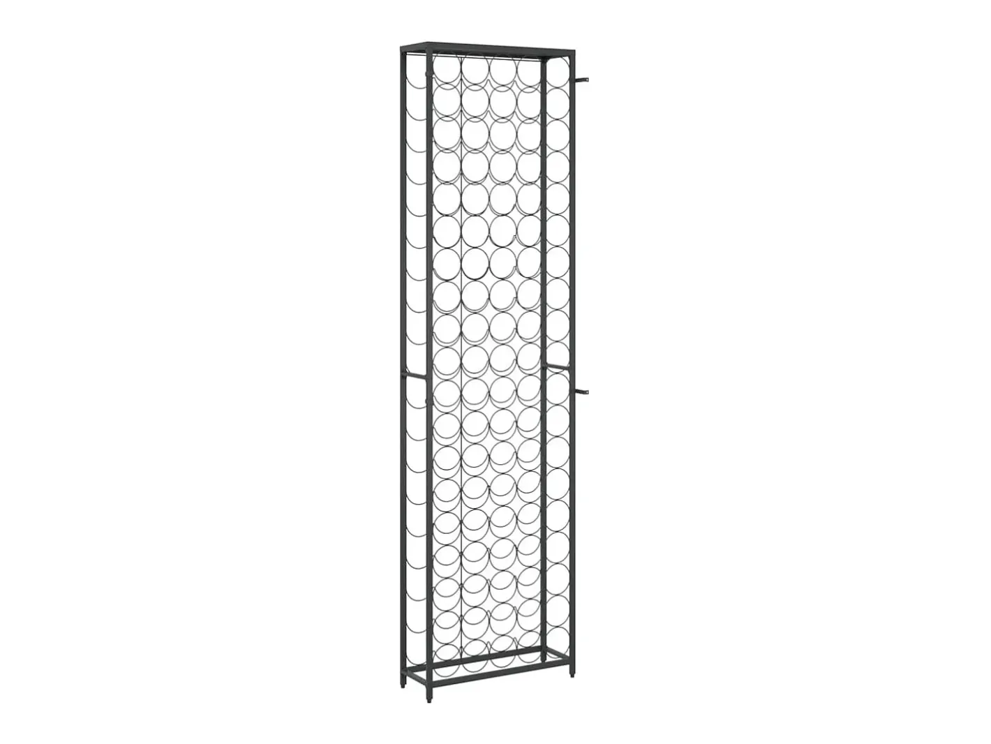 Acessórios De Arrumação|Acessório Vinho E Bar*Garrafeira para 95 garrafas 54x18x200 cm ferro forjado PT832783 Preto