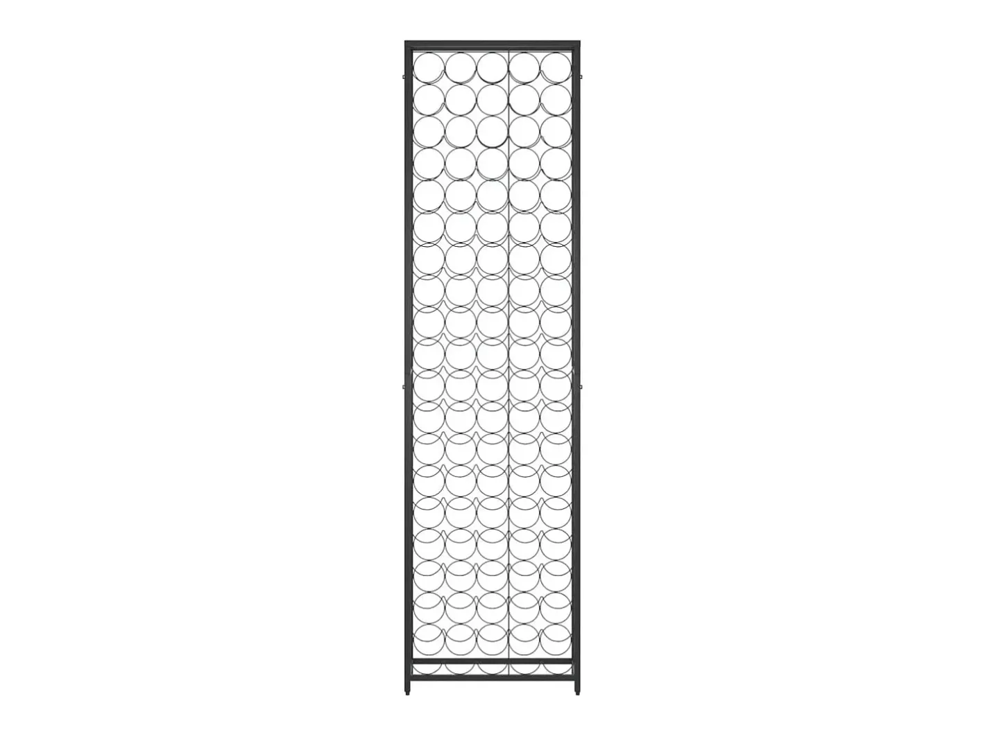 Acessórios De Arrumação|Acessório Vinho E Bar*Garrafeira para 95 garrafas 54x18x200 cm ferro forjado PT832783 Preto