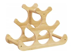 Acessórios De Arrumação|Acessório Vinho E Bar*Garrafeira para 6 garrafas 35x18x25,5 cm bambu PT104028 Castanho