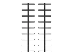 Garrafeiras de parede para 18 garrafas 2 pcs ferro PT514918^ Outlet