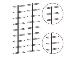 Garrafeiras de parede para 18 garrafas 2 pcs ferro PT514918^ Outlet