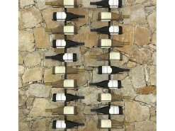 Acessórios De Arrumação|Acessório Vinho E Bar*Garrafeiras de parede para 20 garrafas 2 pcs metal PT157005 Preto