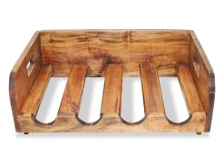 Acessórios De Arrumação|Acessório Vinho E Bar*Garrafeiras para 16 garrafas 4 pcs madeira recuperada maciça PT951533 Castanho