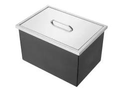 Acessório Vinho E Bar*Geladeira Embutida SucceBuy, 51 x 35 x 30 cm, Baldes de Gelo de Aço Inoxidável com Tampa, Bar de Gelados para Cozinha Exterior Prateado