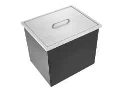 Acessório Vinho E Bar*Geladeira Embutida SucceBuy, 51 x 35 x 30 cm, Baldes de Gelo de Aço Inoxidável com Tampa, Bar de Gelados para Cozinha Exterior Prateado