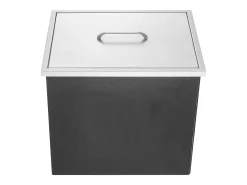 Acessório Vinho E Bar*Geladeira Embutida SucceBuy, 51 x 35 x 30 cm, Baldes de Gelo de Aço Inoxidável com Tampa, Bar de Gelados para Cozinha Exterior Prateado