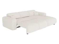 Grande sofá de canto direito convertível em tecido bouclé POGNI da*Maison Céphy Discount
