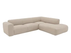 Clearance Grande sofá de canto direito com encosto chaise-longue veludo POGNI Sofá