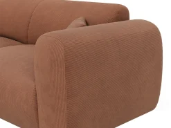 Grande sofá de canto esquerdo veludo canelado POGNI de^Maison Céphy Discount