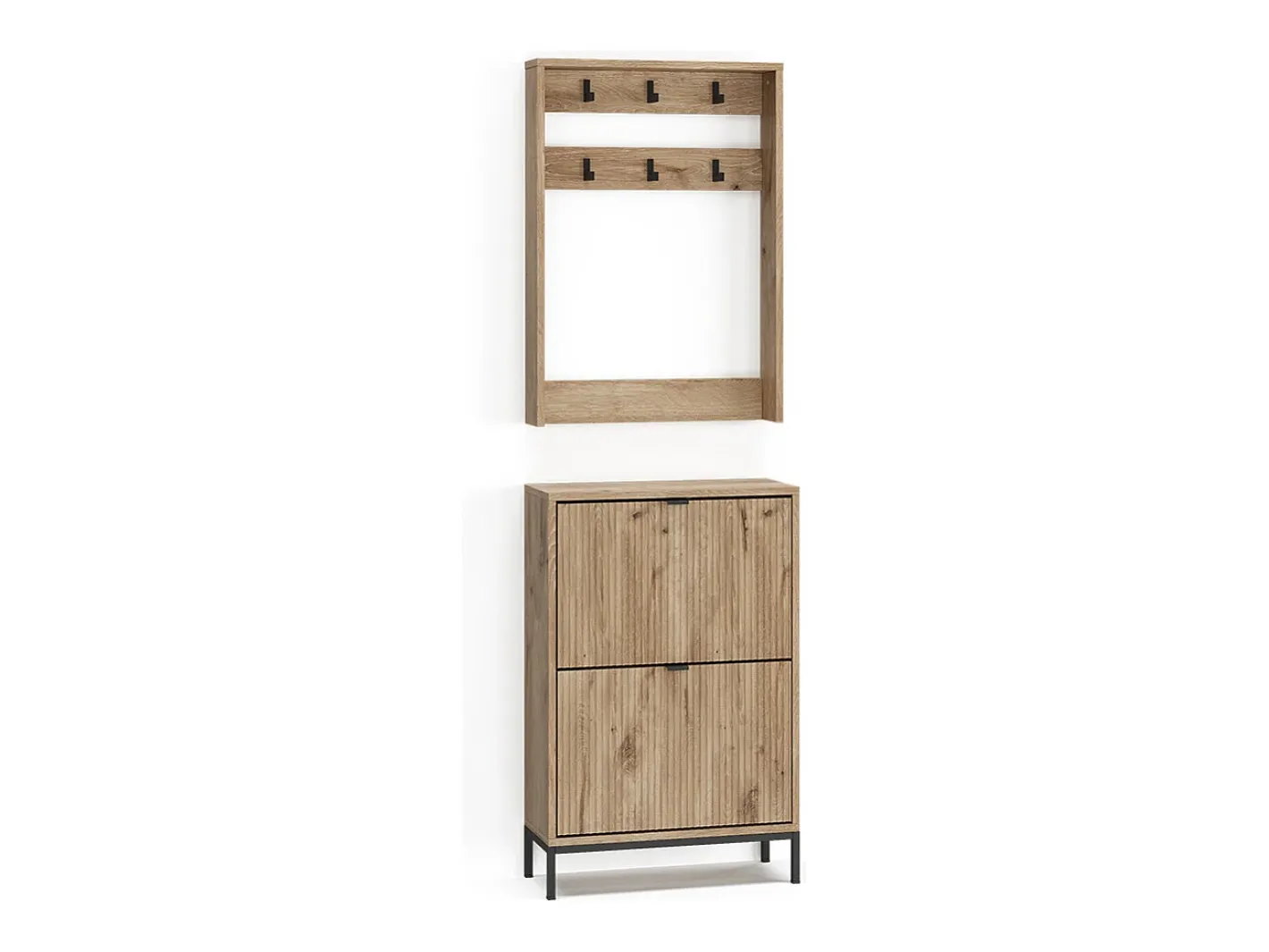 Vicco Móvel De Entrada*Guarda-roupa carvalho viking 60x24x92 eliza Natural escuro