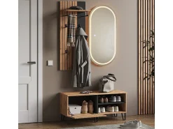 Vicco Móvel De Entrada*Guarda-roupa carvalho wotan 100x38x100 amber Natural escuro