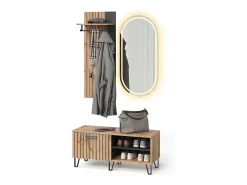 Vicco Móvel De Entrada*Guarda-roupa carvalho wotan 100x38x100 amber Natural escuro