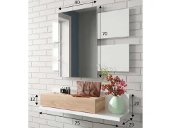 Hall Telma 1 gaveta e Espelho Cor /Carvalho^VS Venta-stock New