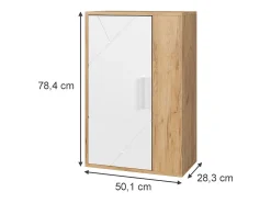 Vicco Prateleira*Hängeschrank carvalho goldkraft/branco 50.1x28.3x78.4 berno Natural escuro