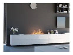 Inserção/suporte para queimador de bioetanol 100cm em aço inoxidável com vidro incluído^ Discount