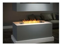Inserção/suporte para queimador de bioetanol 100cm em aço inoxidável com vidro incluído^ Discount