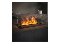 Best Invapo Insert 700 Lareira embutida a vapor de água - Chama multicolorida, efeito 3D e controle por aplicativo, tanque de 1,2 l - 70 cm Lareira