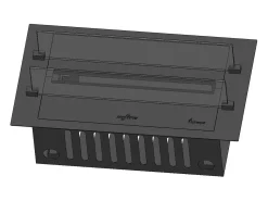 Best Invapo Insert 700 Lareira embutida a vapor de água - Chama multicolorida, efeito 3D e controle por aplicativo, tanque de 1,2 l - 70 cm Lareira