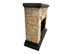 Hot Lareira a bioetanol piso biofireplace Belluno efeito pedra sintética L105xD38xH100 Lareira