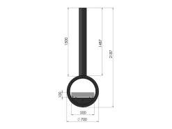 Hot Lareira bioetanol suspensa de teto Incyrcle Slim 2Side - Biolareira de design redondo com fachada dupla aberta d.70cm Lareira