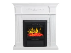 FLAMATECH Lareira*Lareira eléctrica de chão - Com cornija - C98 x P26 x A100,8 cm - - OTEMANU Branco