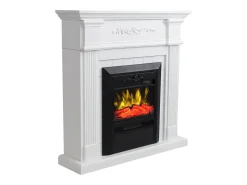 FLAMATECH Lareira*Lareira eléctrica de chão - Com cornija - C98 x P26 x A100,8 cm - - OTEMANU Branco
