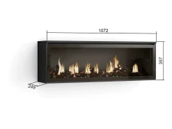 Skraut Home Lareira*Lareira eléctrica LED, 107x38x25cm, Sala de estar - Sala jantar, Lareira eléctrica, Preto