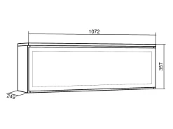 Skraut Home Lareira*Lareira eléctrica LED, 107x38x25cm, Sala de estar - Sala jantar, Lareira eléctrica, Preto