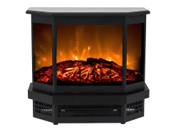 Best Lareira elétrica - Estilo retrô - Independente - L55,8 x P22,5 x A51,6 - Preta - ETNA Lareira