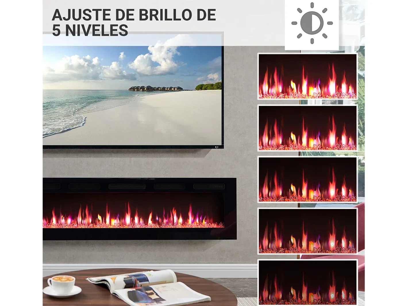 Best Lareira elétrica BALDERIA Leif 60 - 2 em 1 - preta Lareira