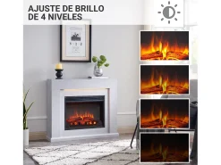 Hot Lareira elétrica BALDERIA Apollon - Lareira com aquecimento - Aspecto betão Lareira