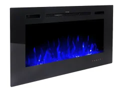Lareira elétrica CALBUCO - Montagem na parede ou embutida - L101,6 x P14 x A54,4 cm - Preta*FLAMATECH Online