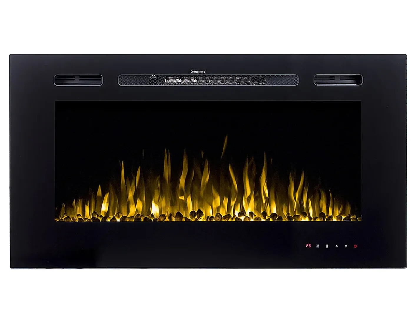 Lareira elétrica CALBUCO - Montagem na parede ou embutida - L101,6 x P14 x A54,4 cm - Preta*FLAMATECH Online