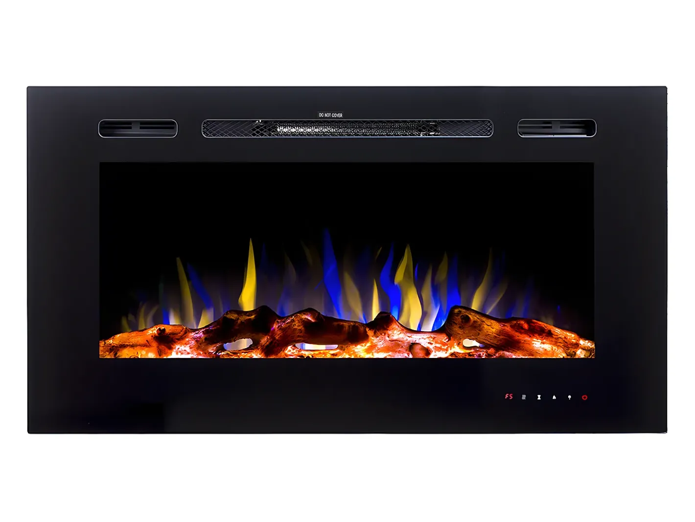 Lareira elétrica CALBUCO - Montagem na parede ou embutida - L101,6 x P14 x A54,4 cm - Preta*FLAMATECH Online