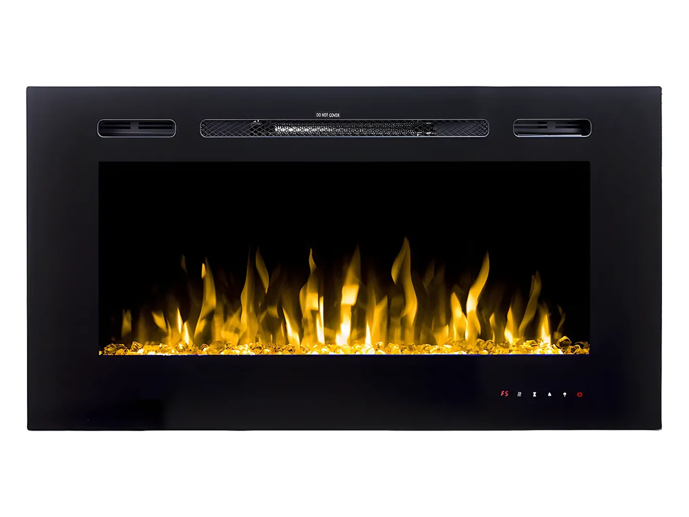 Lareira elétrica CALBUCO - Montagem na parede ou embutida - L101,6 x P14 x A54,4 cm - Preta*FLAMATECH Online