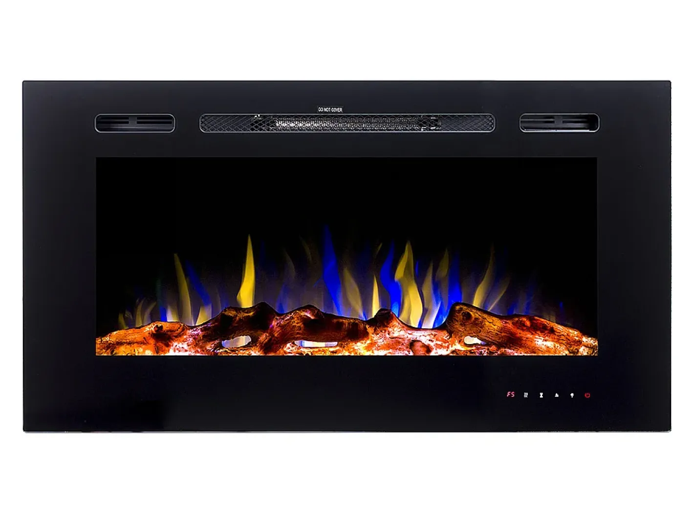 Lareira elétrica CALBUCO - Montagem na parede ou embutida - L101,6 x P14 x A54,4 cm - Preta*FLAMATECH Online