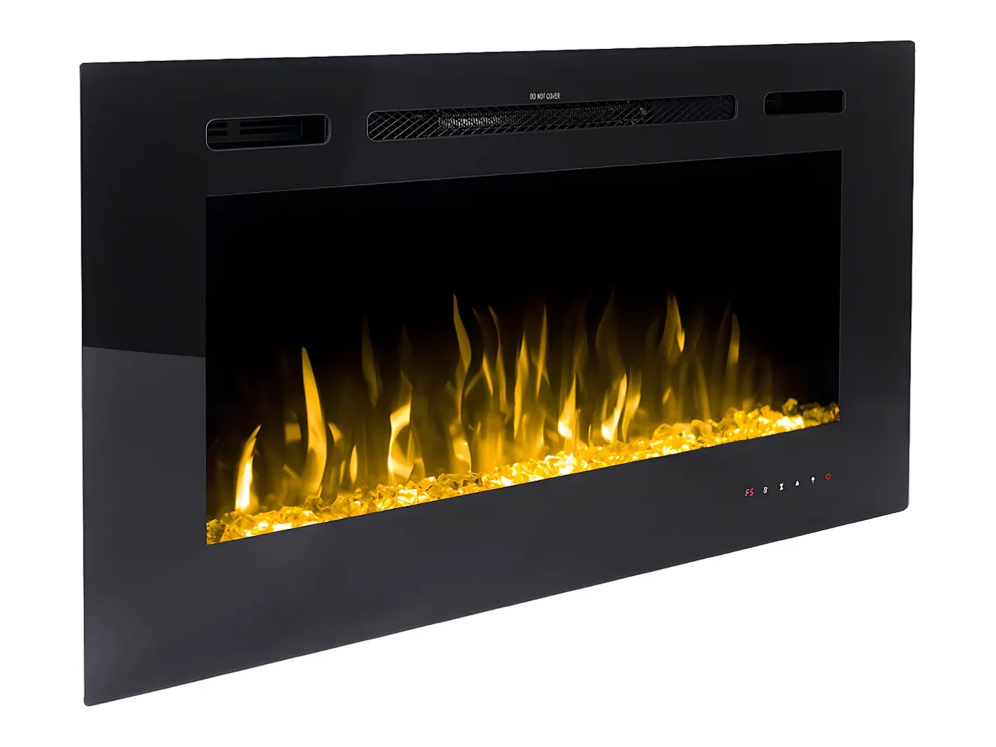 Lareira elétrica CALBUCO - Montagem na parede ou embutida - L101,6 x P14 x A54,4 cm - Preta*FLAMATECH Online