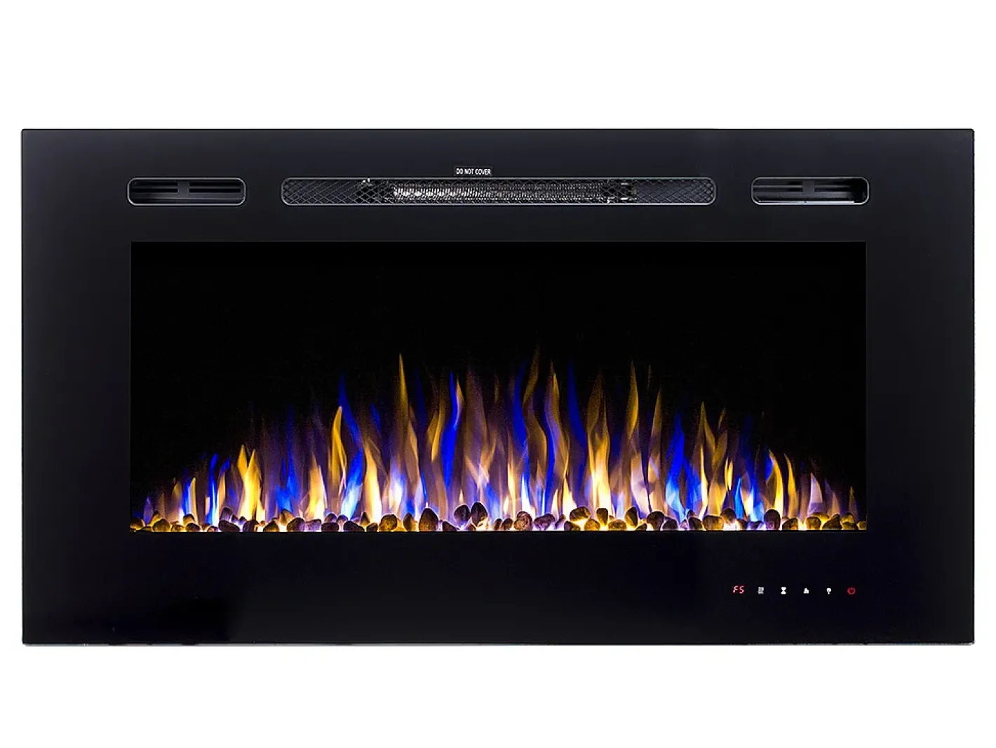 Lareira elétrica CALBUCO - Montagem na parede ou embutida - L101,6 x P14 x A54,4 cm - Preta*FLAMATECH Online