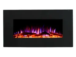 Lareira elétrica CHANDELA- C84 x L14 x A45 cm - Preta^FLAMATECH